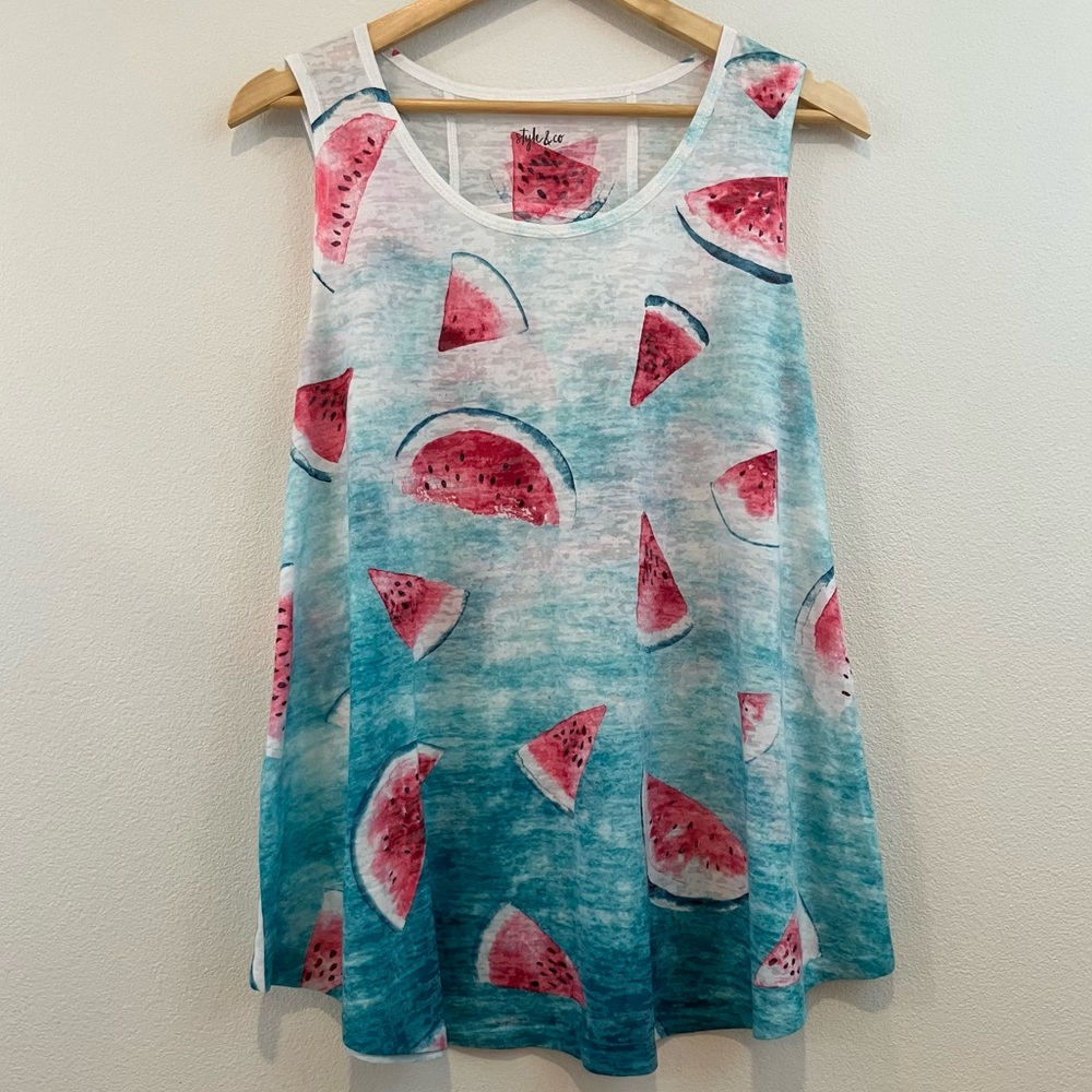 Sleeveless Watermelon Print Tank